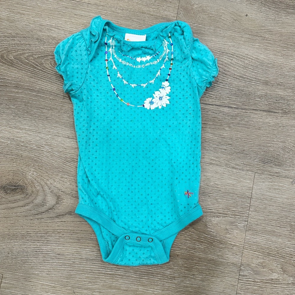 Turquoise Kids One Piece Bodysuit